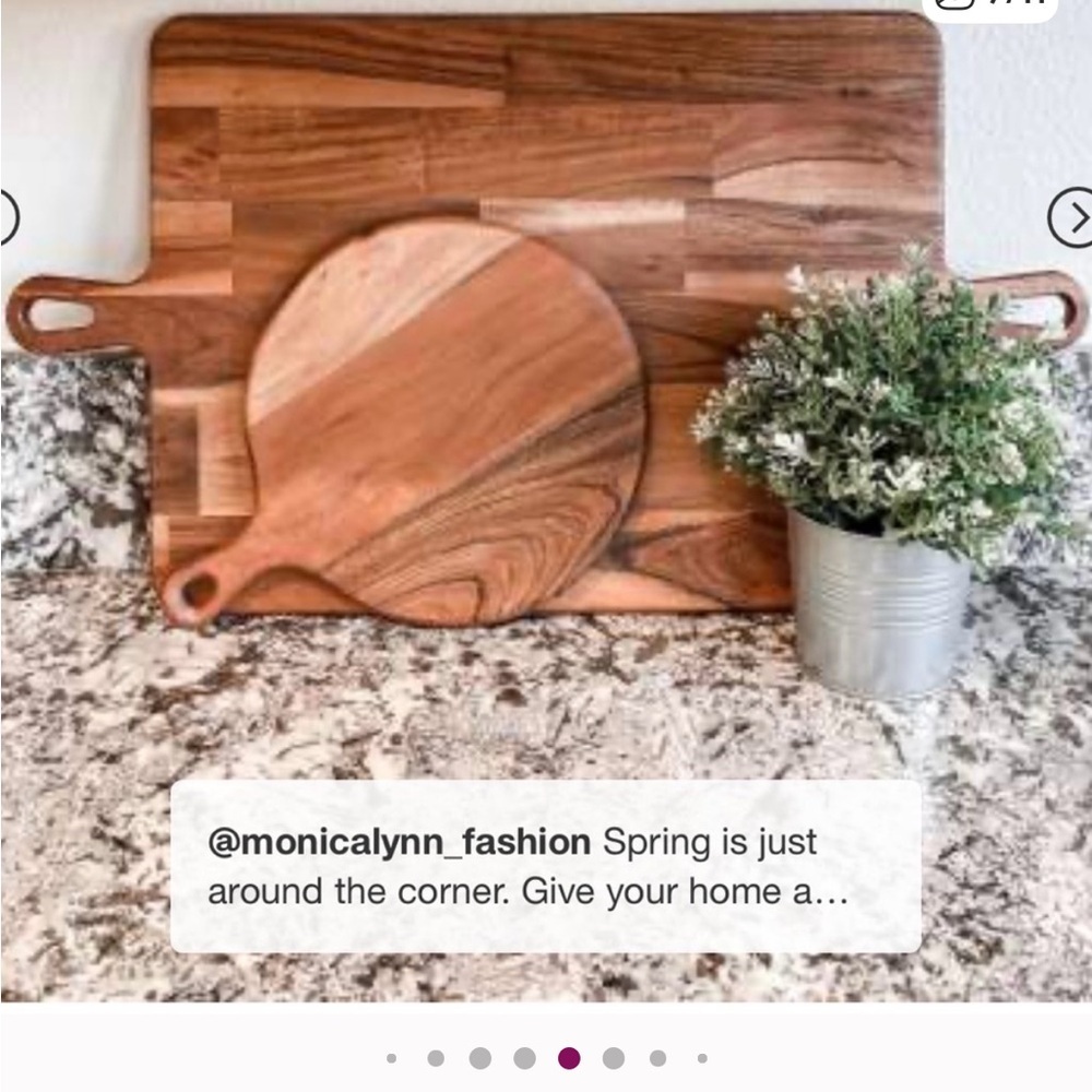10” Hearth and Hand Wooden Serving Board with Handle nwt - Picture 8 of 8